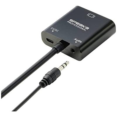 SpeaKa Professional SP-10352148 HDMI / VGA Adapter [1x HDMI - 1x VGA] Zwart 0.15 m