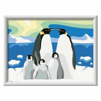 Ravensburger creart schilderen op nummer - pinguin familie - thumbnail