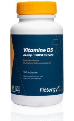 Fittergy Vitamine D3 25mcg met zink 180 Tabletten