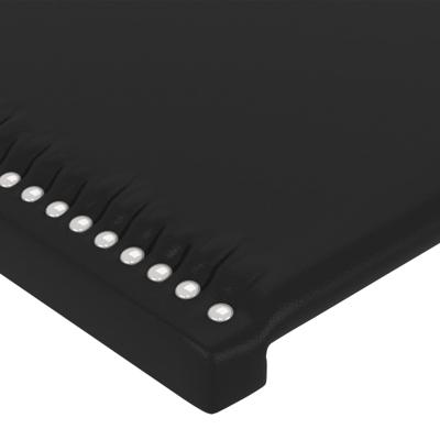 Bedframe met hoofdbord kunstleer zwart 80x200 cm