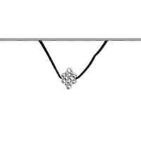 Hanger Eindeloze Knoop met Suede Koord Zwart - thumbnail