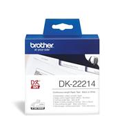 Doorlopende Thermische Papierband Brother DK-22214 12 x 30,48 mm Zwart Zwart/Wit Wit - thumbnail
