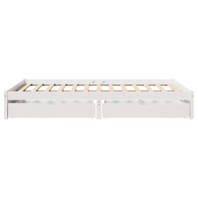 Bedframe zonder matras massief grenenhout wit 140x200 cm Bedframe zonder matras massief grenenhout wit 140x200 cm