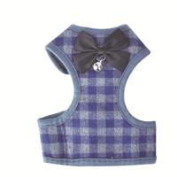 Verstelbare Bow Plaid vest lead pull touw leiband voor kat hond huisdier (M) - thumbnail
