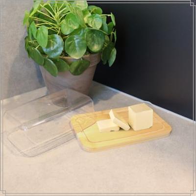 Orange85 Botervloot met Deksel - Bamboe - 19x12,5x6,5 cm - Rechthoekig - Boterschaal