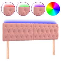 Hoofdbord LED 160x7x78/88 cm fluweel roze - thumbnail