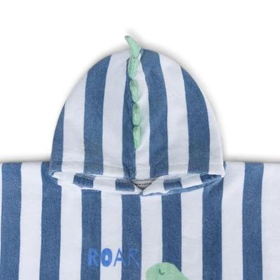 Swim Essentials Strandponcho Blauw Wit Dino