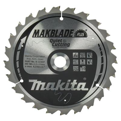 Makita Afkortzaagblad voor Hout | Makblade-Plus | Ø 190mm Asgat 20mm 24T - B-32437