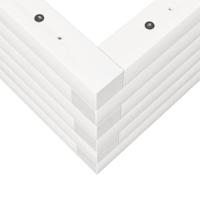 Plantenbak 90x40x23 cm massief grenenhout wit - thumbnail