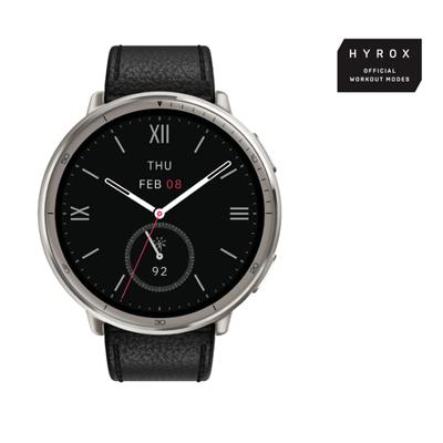 Amazfit Active 2 Round NFC Zwart Leer, Normaal