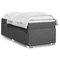 Boxspring met matras stof donkergrijs 90x190 cm - thumbnail