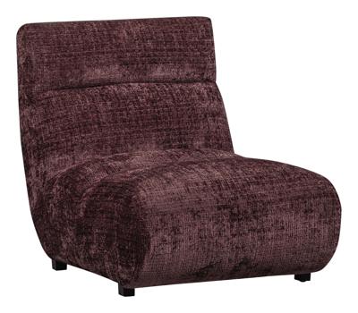 WOOOD Fauteuil 'Observe' Chenille, kleur Aubergine WOOOD Fauteuil 'Observe' Chenille, kleur Aubergine