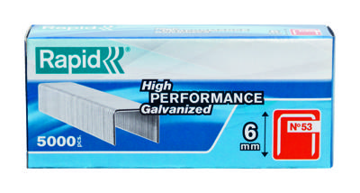 Rapid Nr. 53 dundraadnieten 6 mm, 5.000 stuks - 11856250 - 11856250 Rapid Nr. 53 dundraadnieten 6 mm, 5.000 stuks - 11856250 - 11856250
