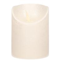 Anna's Collection LED kaars flame effect rustiek 7.5x10cm parel 1 stuks - thumbnail