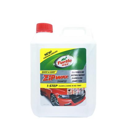 Turtle Wax zip wax shampoo - sterk geconcentreerd - reinigt diep & glanst - vult de bestaande waxlaag aan - streeploze en vlekvrije afwerking - 2,5 liter