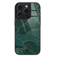 iPhone 15 Pro glazen hardcase - Monstera leaves - thumbnail