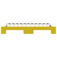 Slaapbank met onderschuifbed 100x200 cm fluweel geel - thumbnail