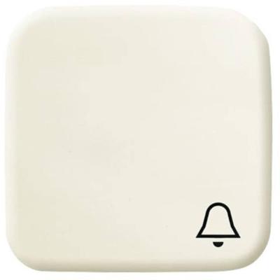 Busch-Jaeger drukknop met belsymbool voor pulsdrukkers creme