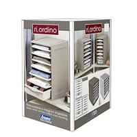 Bama ri,ordino opbergsysteem 34x41x53 cm taupe/wit - thumbnail