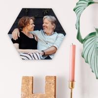 Wandpaneel met foto of naam - Hexagon - 1 stuk - 23 x 20 cm - thumbnail