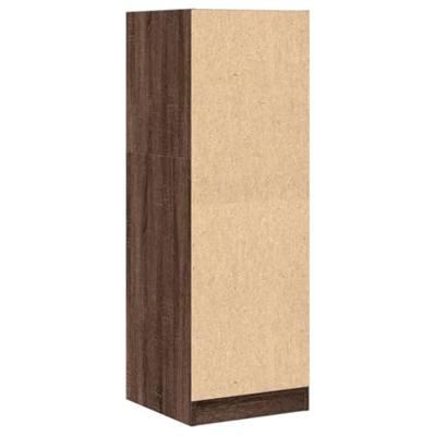 Apothekerskast 40x41x118 cm bewerkt hout bruin eikenkleurig - thumbnail