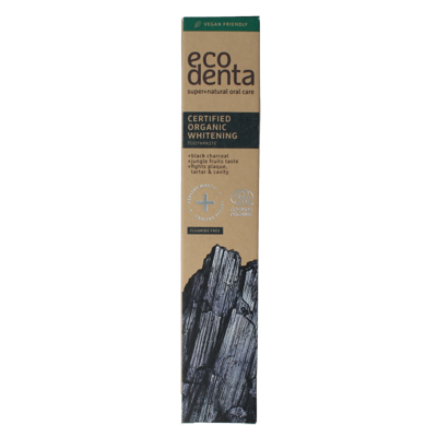 Tandpasta whitening houtskool bio 75 Milliliter