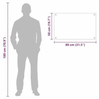 VidaXL Keuken achterwand doorzichtig 80 x 50 cm gehard glas VidaXL Keuken achterwand doorzichtig 80 x 50 cm gehard glas