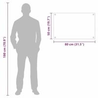 VidaXL Keuken achterwand doorzichtig 80 x 50 cm gehard glas - thumbnail