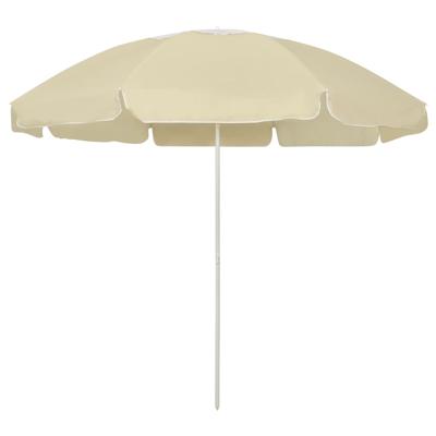 Strandparasol 240 cm zandgeel