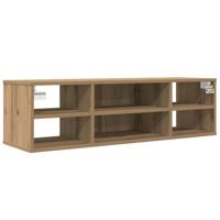 Wandkast 101x30x29 cm bewerkt hout artisanaal eikenkleurig - thumbnail