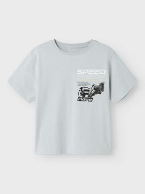 Name it zomer t-shirt S/S jongens - blauw - Nkmhold