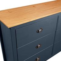 Dressoir Hill 125x40x80 cm massief grenenhout grijs - thumbnail