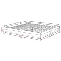 Bedframe massief hout wit 200x200 cm - thumbnail