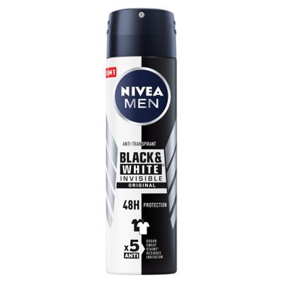 Nivea Men Deodorant Deospray Invisible Black And White 150ml Nivea Men Deodorant Deospray Invisible Black And White 150ml