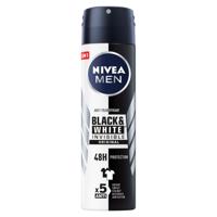 Nivea Men Deodorant Deospray Invisible Black And White 150ml - thumbnail