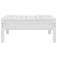 Tuinvoetenbank massief grenenhout wit - thumbnail