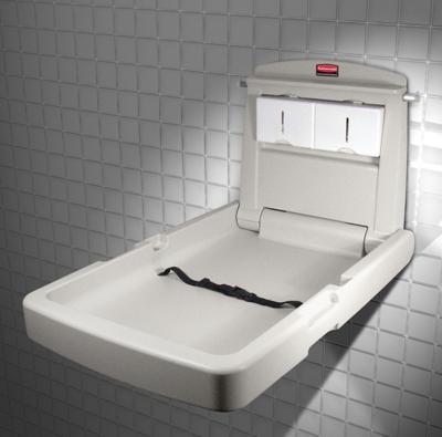 Rubbermaid Rubbermaid babyverschoontafel verticaal kunststof - grijs Rubbermaid Rubbermaid babyverschoontafel verticaal kunststof - grijs