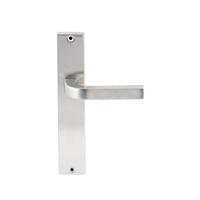Hardbrass Deurkruk Osaka op rechthoekig langschild blind - RVS - thumbnail