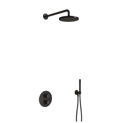 Regendoucheset Hotbath Cobber Thermostatische Inbouwset Geborsteld Nikkel Regendoucheset Hotbath Cobber Thermostatische Inbouwset Geborsteld Nikkel