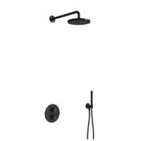 Regendoucheset Hotbath Cobber Thermostatische Inbouwset Geborsteld Nikkel - thumbnail