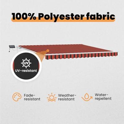 VidaXL Inklapbaar zonnescherm oranje en bruin 400 × 300 cm