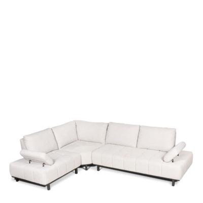 Hoekbank Kalista | Stof  | Grijs Crème Zwart