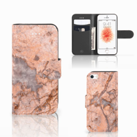 Apple iPhone 5 | 5s | SE | Bookcase | Marmer Oranje - thumbnail