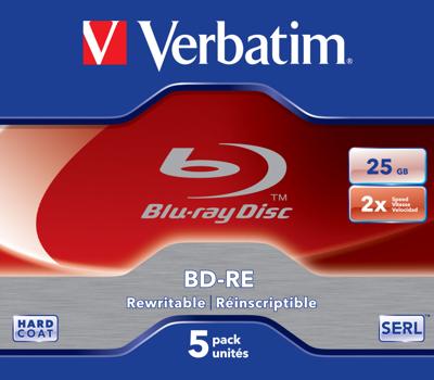 Verbatim Blu-ray BD-RE herschrijfbaar 43615 5 stuk(s) 25 GB