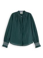 Long-sleeved smocked cuff shirt - thumbnail