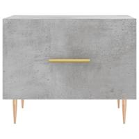 Salontafels 2 st 50x50x40 cm bewerkt hout betongrijs - thumbnail