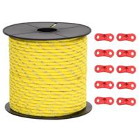 VidaXL Tentscheerlijn met reflecterende strips en spanners 50 m 4 mm - thumbnail
