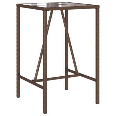 Tuinbartafel 70x70x110 cm poly rattan bruin Tuinbartafel 70x70x110 cm poly rattan bruin
