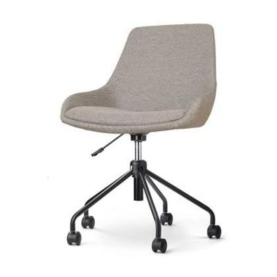 Nolon Nout-Isa Bureaustoel Warm Grijs - Stof - Zwart Onderstel
