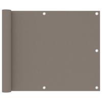 VidaXL Balkonscherm 75x400 cm oxford stof taupe - thumbnail